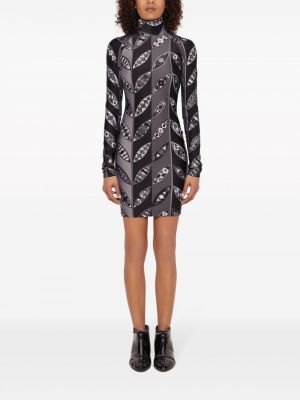 Sukienka z nadrukiem w abstrakcyjne wzory Pucci szara