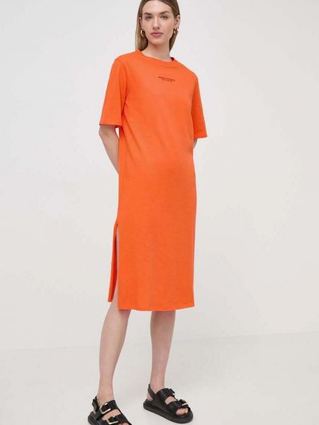 Sukienka Armani Exchange pomarańczowa