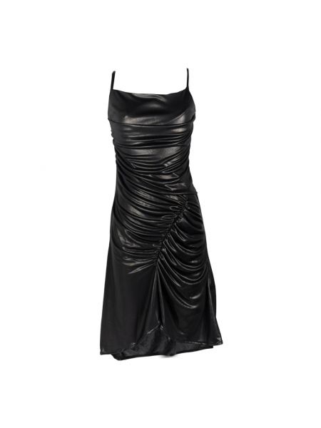 Sukienka midi plisowana Marine Serre czarna