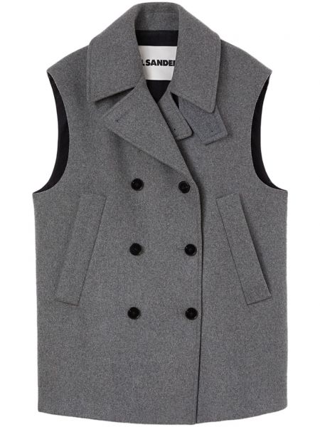 Lang vest Jil Sander grå