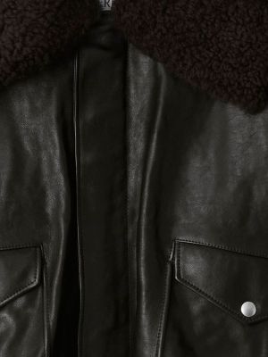 Kožená bunda Burberry černá