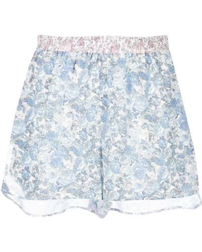 Trykt floral silke shorts Giovanni Bedin blå