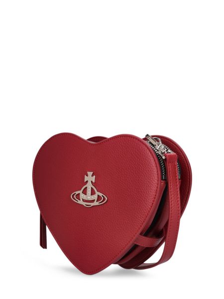 Usnjena crossbody torbica iz umetnega usnja z vzorcem srca Vivienne Westwood