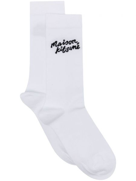 Κάλτσες Maison Kitsuné λευκό