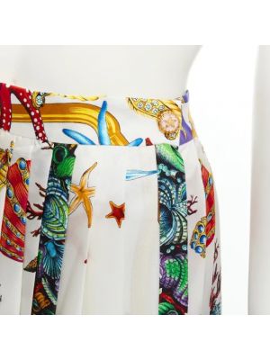 Jedwabna spódnica Versace Pre-owned biała