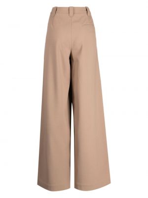 Spodnie relaxed fit plisowane Rachel Gilbert brązowe