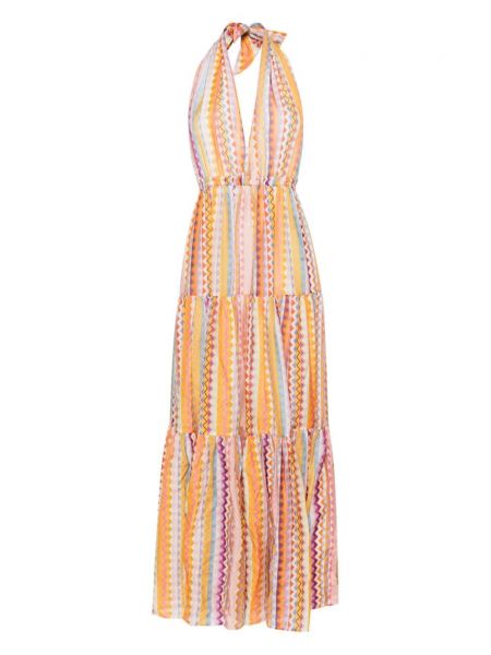 Ίσιο φόρεμα με σχέδιο Missoni κίτρινο