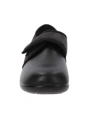 Calzado con velcro de cuero de cuero sintético Cinzia Soft negro