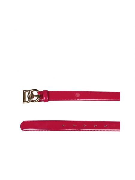 Cinturón de cuero Dolce & Gabbana rojo