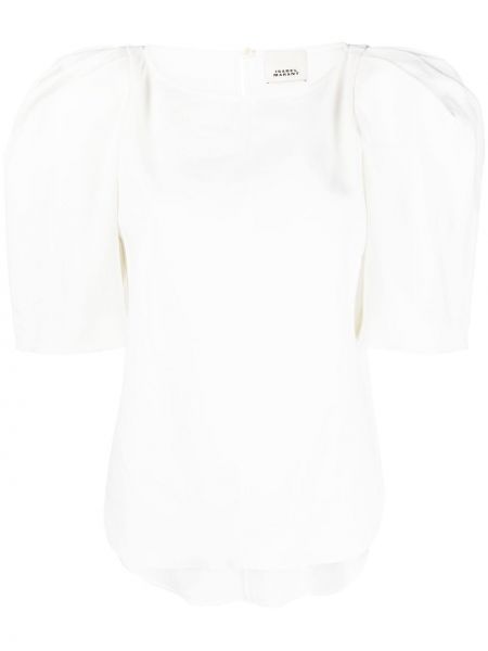 Kort blus med puffärm Isabel Marant vit