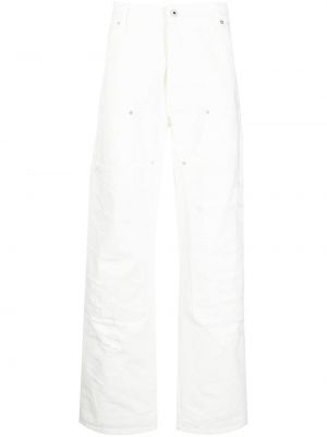 Straight fit džíny s oděrkami Heron Preston bílé