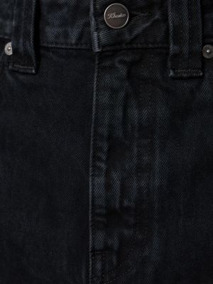 Bavlnené džínsy s rovným strihom Khaite čierna