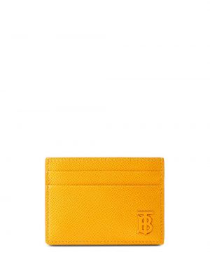 Usnjena denarnica Burberry oranžna