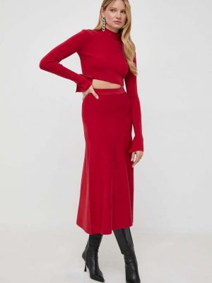 Długa spódnica Patrizia Pepe czerwona