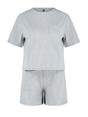 Pletena pamučna pidžama s džepovima Trendyol