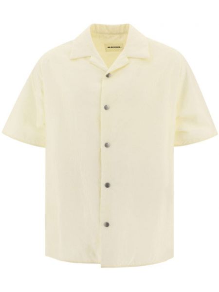 Chemise en soie avec manches courtes Jil Sander blanc