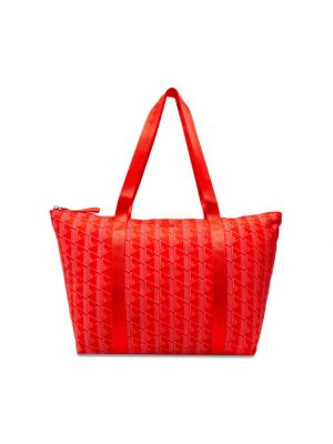 Τσάντα shopper Lacoste κόκκινο