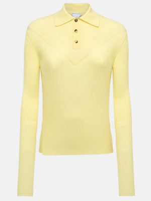 Sweter bawełniany Bottega Veneta żółty