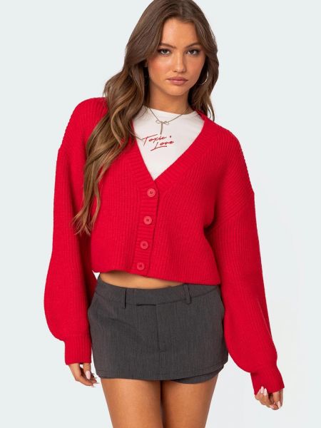 Пуловер с копчета Madmext червено