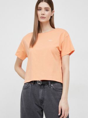 Pamučna majica Pepe Jeans narančasta