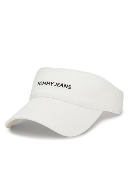 Czapka z daszkiem z nadrukiem Tommy Jeans biała