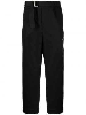 Pamut egyenes szárú nadrág Oamc fekete