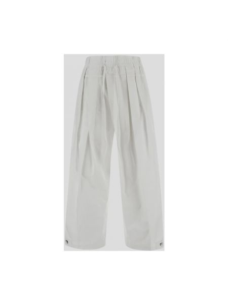 Spodnie bawełniane Jil Sander białe