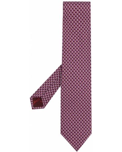 Corbata con estampado animal print Salvatore Ferragamo violeta