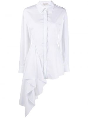 Asimetriška marškiniai Alexander Mcqueen balta