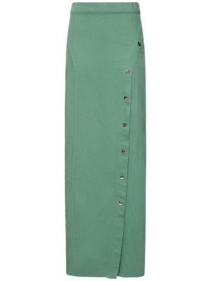 Bavlnená dlhá sukňa Cannari Concept zelená