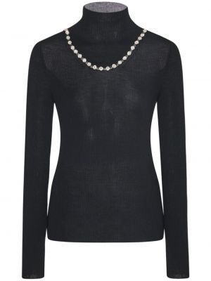 Пуловер с кристали Rosetta Getty черно