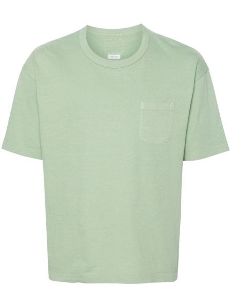 Памучна тениска с кръгло деколте Visvim зелено