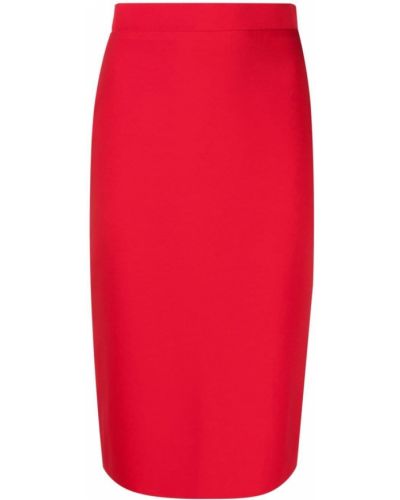 Falda de tubo ajustada de cintura alta Loulou rojo