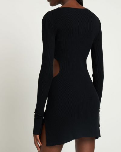 Μini φόρεμα από βισκόζη Mach & Mach μαύρο