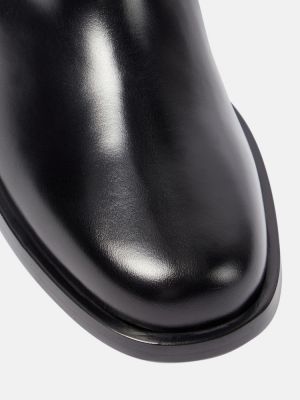 Kožne gumene čizme Valentino Garavani crna