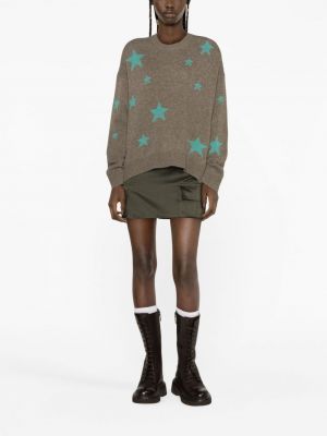 Raštuotas kašmyro megztinis su žvaigždės raštu Zadig&voltaire ruda