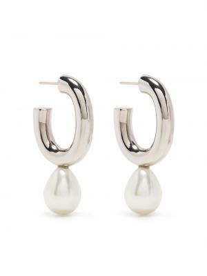 Boucles d'oreilles avec perles Simone Rocha argenté