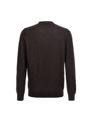 Sweter z nadrukiem Fendi brązowy