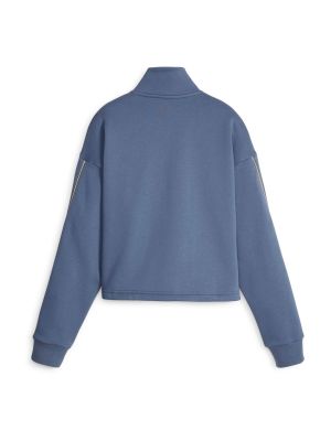 Пуловер с качулка Puma синьо