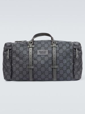 Cestovní taška z nylonu Gucci šedá