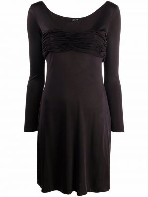 Mini šaty s dlouhými rukávy Versace Pre-owned - černá