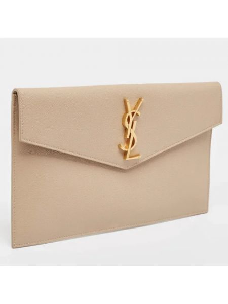 Bolso clutch de cuero retro Yves Saint Laurent Vintage