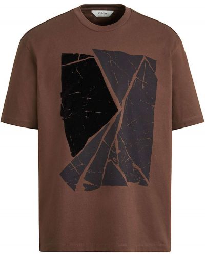 Camiseta Z Zegna marrón