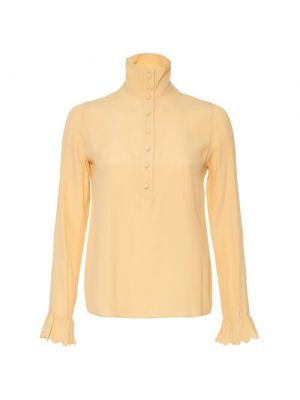 Блуза N° 21, прямой силуэт, 40 желтый