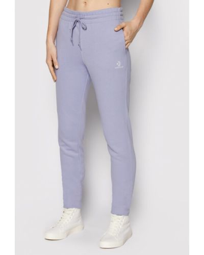 Pantaloni sport cu stele Converse violet