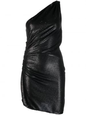 Viskózové koktejlové šaty s flitry bez rukávů Gauge81 - černá