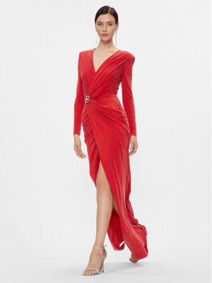 Priliehavé večerné šaty Elisabetta Franchi červená