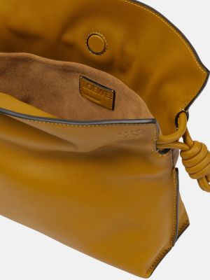 Kožená listová kabelka Loewe žltá