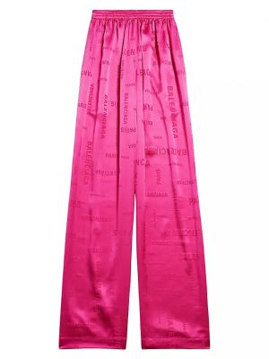 Спортивные брюки из струящейся ткани Bal Paris Allover Balenciaga, fushia