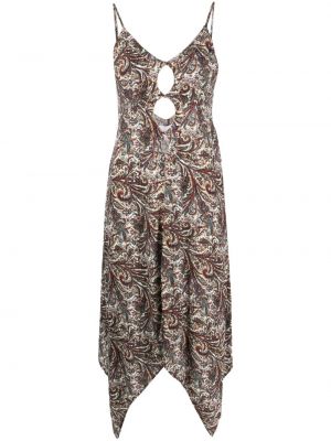 Sukienka midi z nadrukiem z wzorem paisley Ixiah